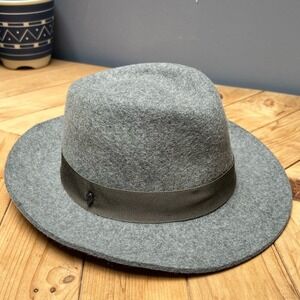 NWT Helen Kaminski Xavier Flint Melange Grey Wool Hat